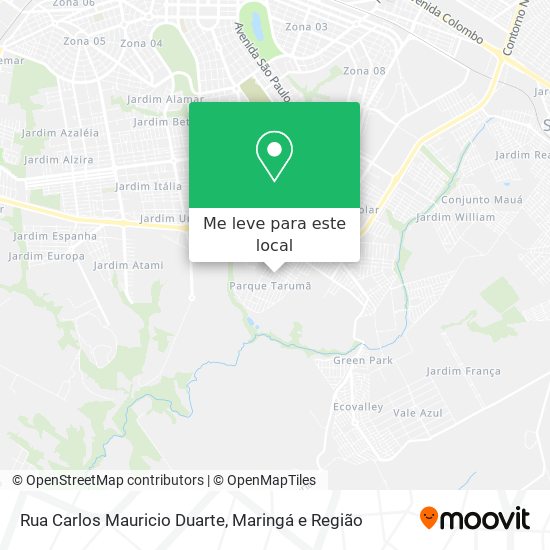 Rua Carlos Mauricio Duarte mapa