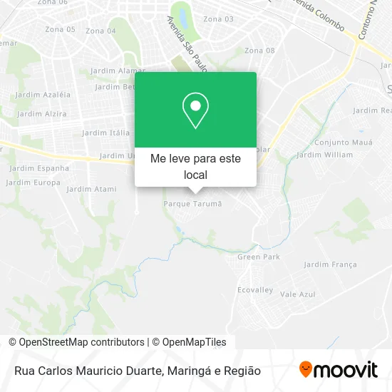 Rua Carlos Mauricio Duarte mapa