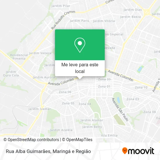 Rua Alba Guimarães mapa