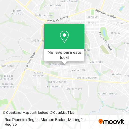 Rua Pioneira Regina Marson Badan mapa