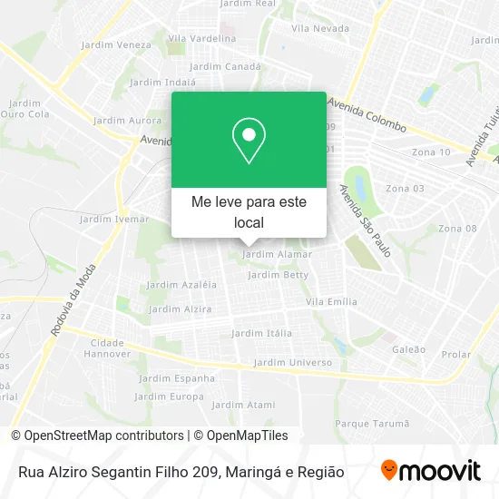 Rua Alziro Segantin Filho 209 mapa