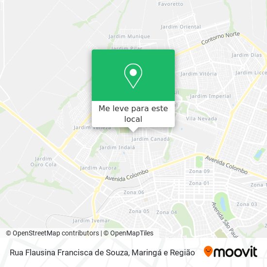 Rua Flausina Francisca de Souza mapa