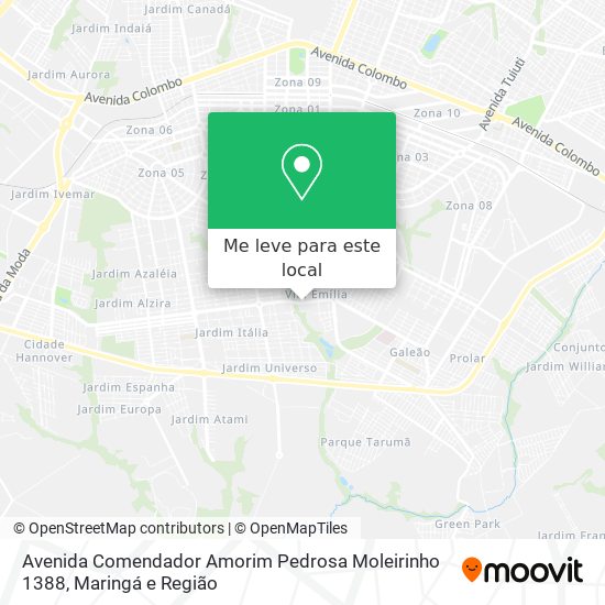 Avenida Comendador Amorim Pedrosa Moleirinho 1388 mapa