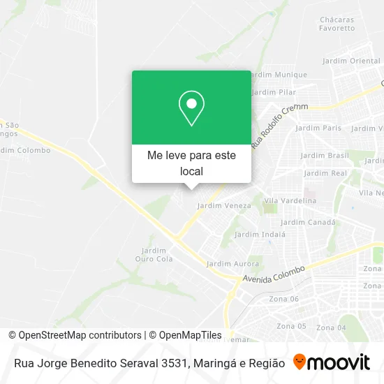 Rua Jorge Benedito Seraval 3531 mapa