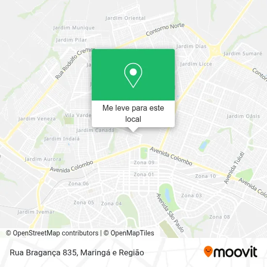 Rua Bragança 835 mapa