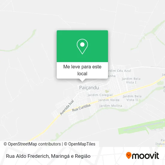 Rua Aldo Frederich mapa