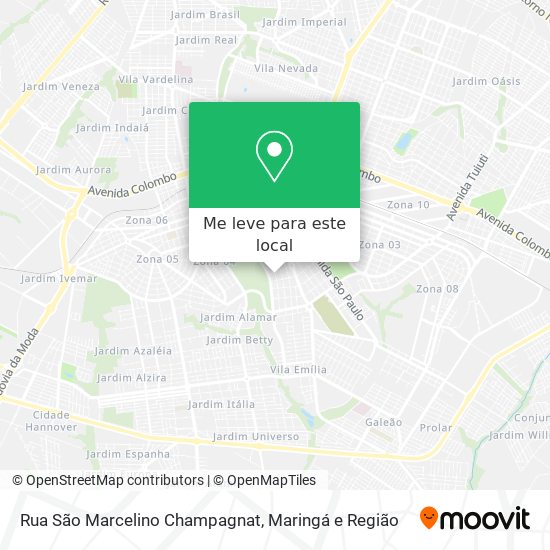 Rua São Marcelino Champagnat mapa