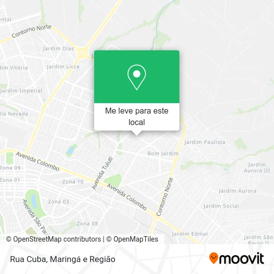 Rua Cuba mapa