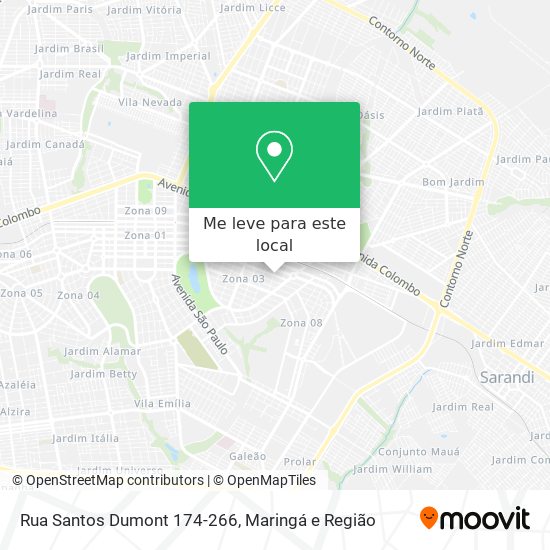 Rua Santos Dumont 174-266 mapa