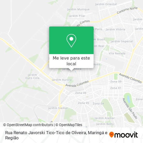 Rua Renato Javorski Tico-Tico de Oliveira mapa