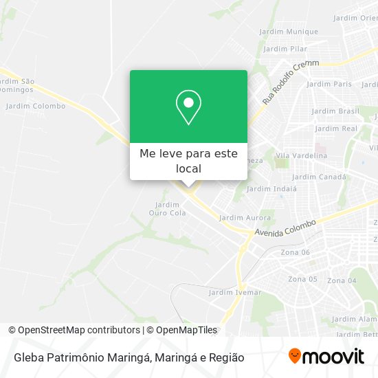 Gleba Patrimônio Maringá mapa