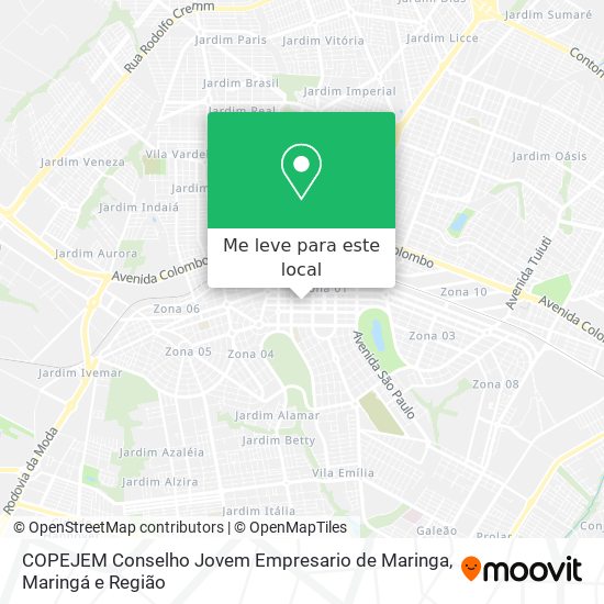 COPEJEM Conselho Jovem Empresario de Maringa mapa