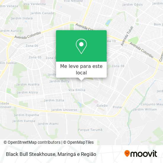 Black Bull Steakhouse mapa