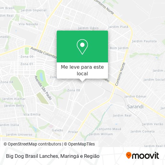 Big Dog Brasil Lanches mapa