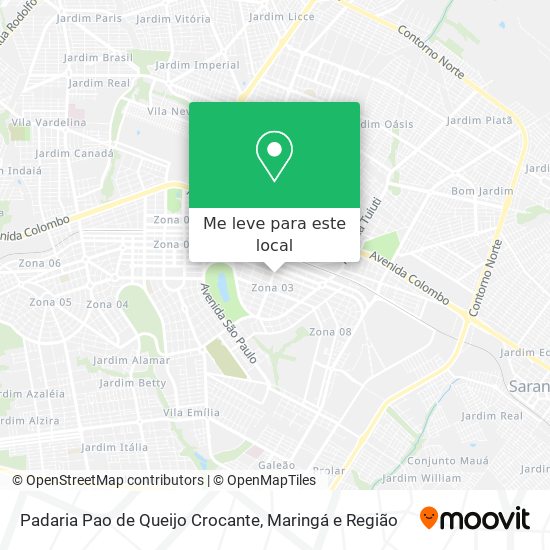 Padaria Pao de Queijo Crocante mapa