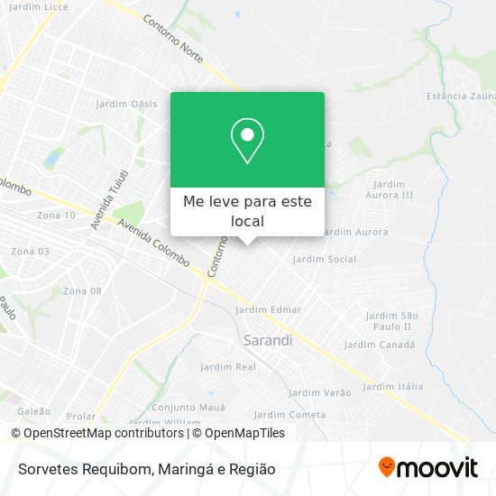 Sorvetes Requibom mapa