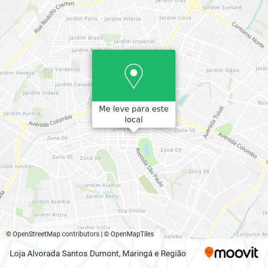 Loja Alvorada Santos Dumont mapa