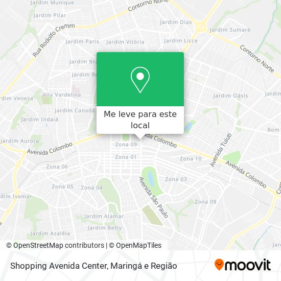 Shopping Avenida Center mapa