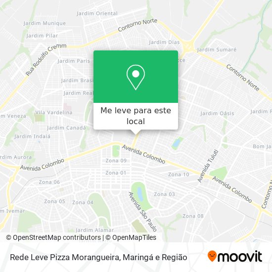 Rede Leve Pizza Morangueira mapa