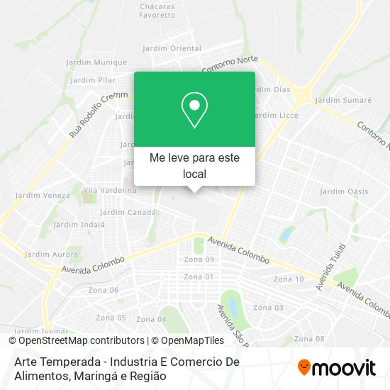 Arte Temperada - Industria E Comercio De Alimentos mapa