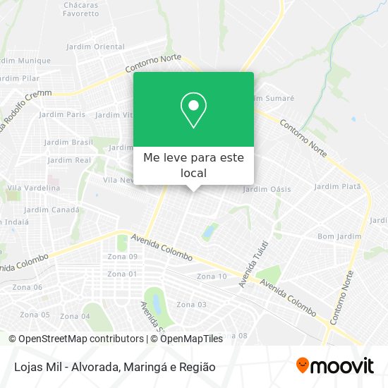 Lojas Mil - Alvorada mapa