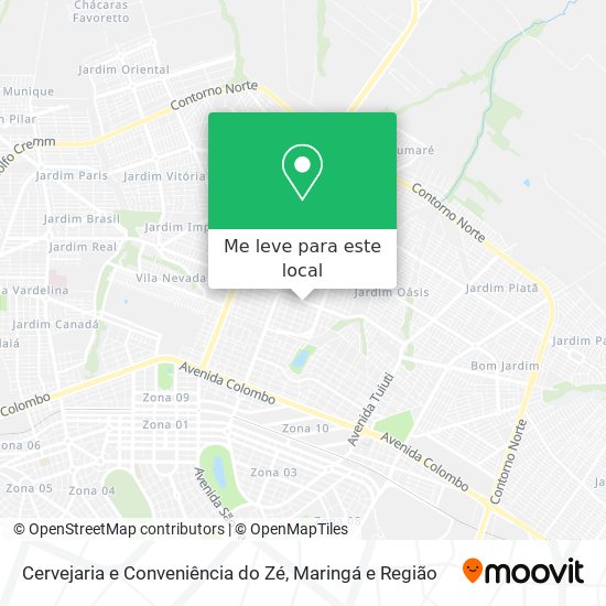 Cervejaria e Conveniência do Zé mapa