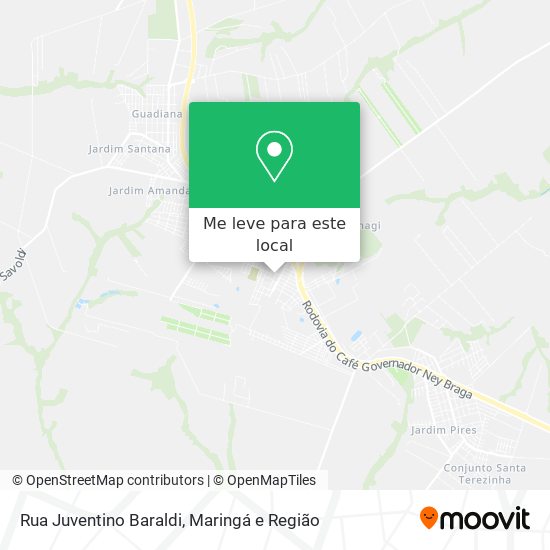 Rua Juventino Baraldi mapa