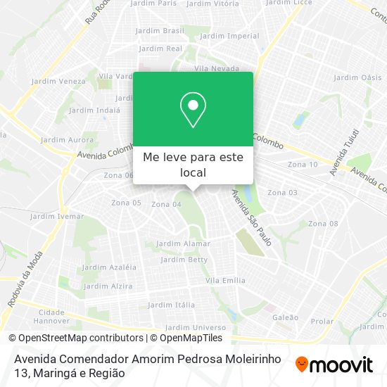 Avenida Comendador Amorim Pedrosa Moleirinho 13 mapa