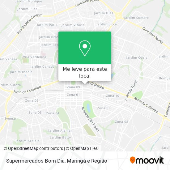 Supermercados Bom Dia mapa