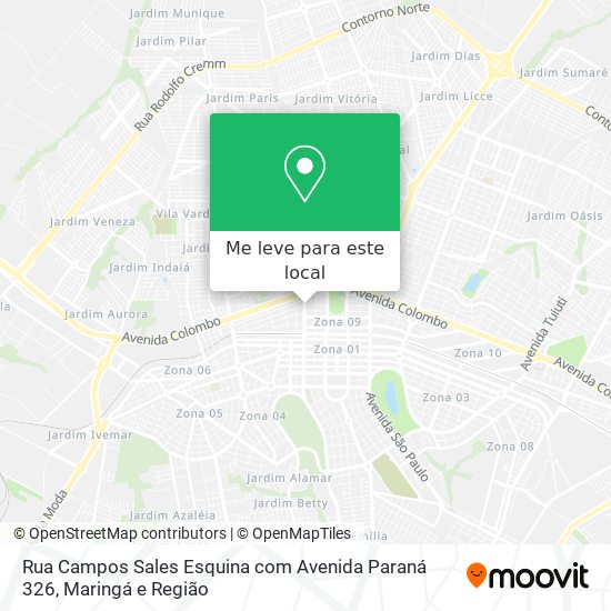 Rua Campos Sales Esquina com Avenida Paraná 326 mapa