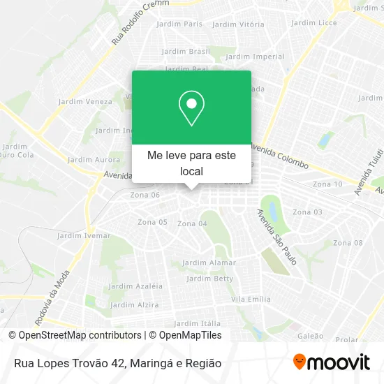 Rua Lopes Trovão 42 mapa