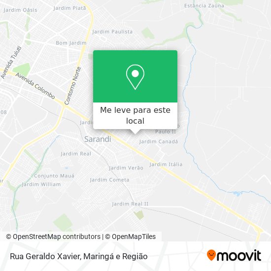 Rua Geraldo Xavier mapa