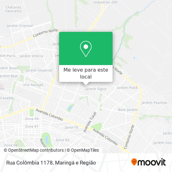 Rua Colômbia 1178 mapa