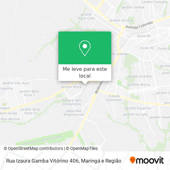 Rua Izaura Gamba Vitórino 406 mapa