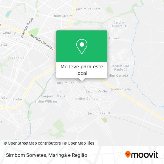 Simbom Sorvetes mapa