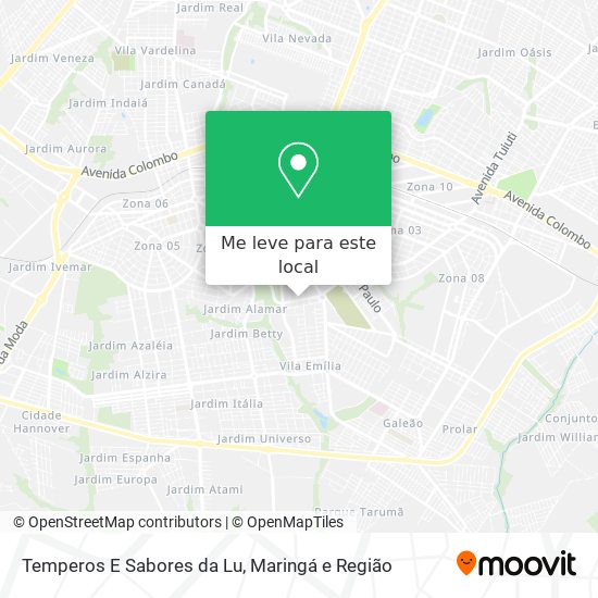 Temperos E Sabores da Lu mapa