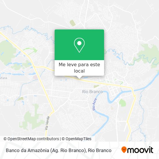 Banco da Amazônia (Ag. Rio Branco) mapa