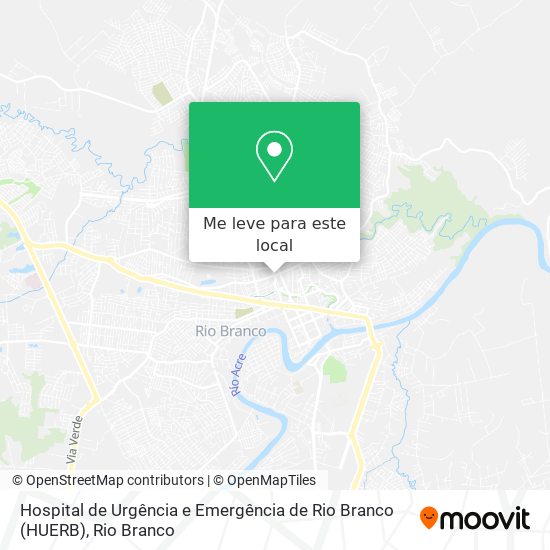 Hospital de Urgência e Emergência de Rio Branco (HUERB) mapa