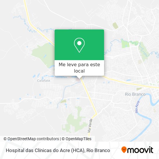 Hospital das Clínicas do Acre (HCA) mapa