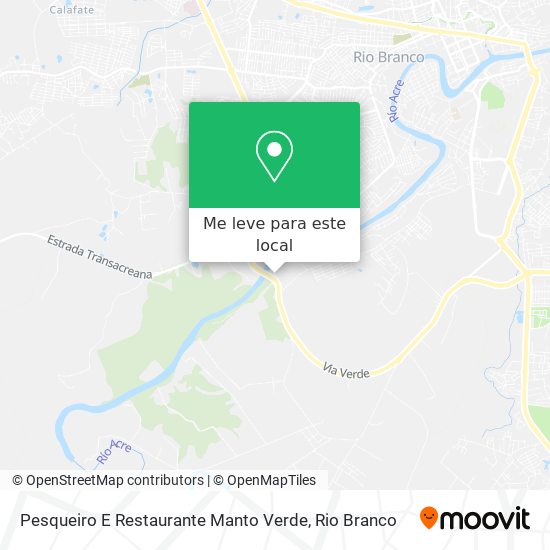 Pesqueiro E Restaurante Manto Verde mapa