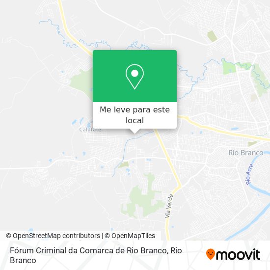 Fórum Criminal da Comarca de Rio Branco mapa