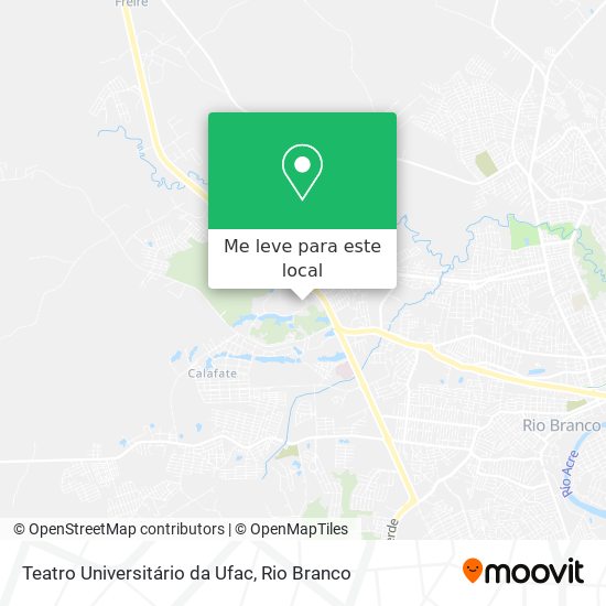 Teatro Universitário da Ufac mapa