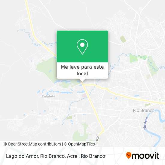 Lago do Amor, Rio Branco, Acre. mapa