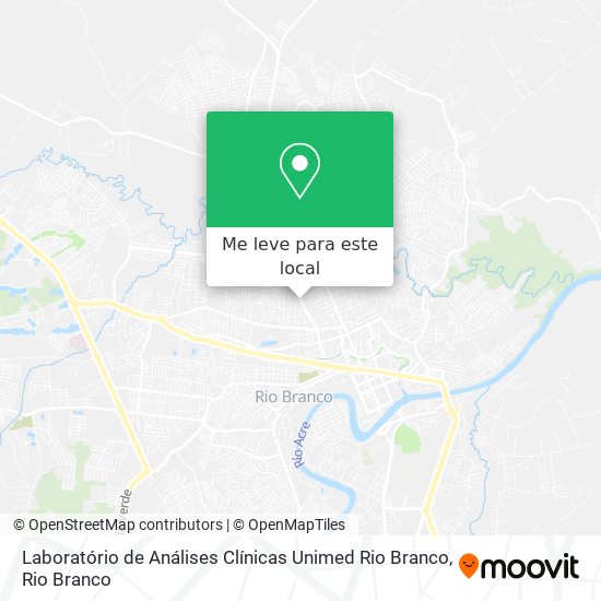 Laboratório de Análises Clínicas Unimed Rio Branco mapa