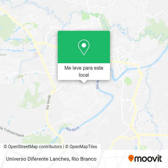 Universo Diferente Lanches mapa