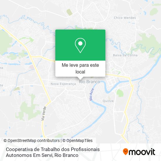 Cooperativa de Trabalho dos Profissionais Autonomos Em Servi mapa