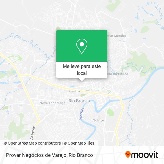Provar Negócios de Varejo mapa