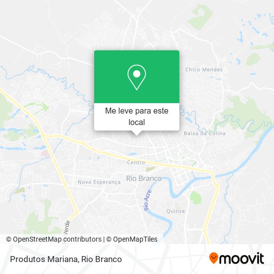 Produtos Mariana mapa