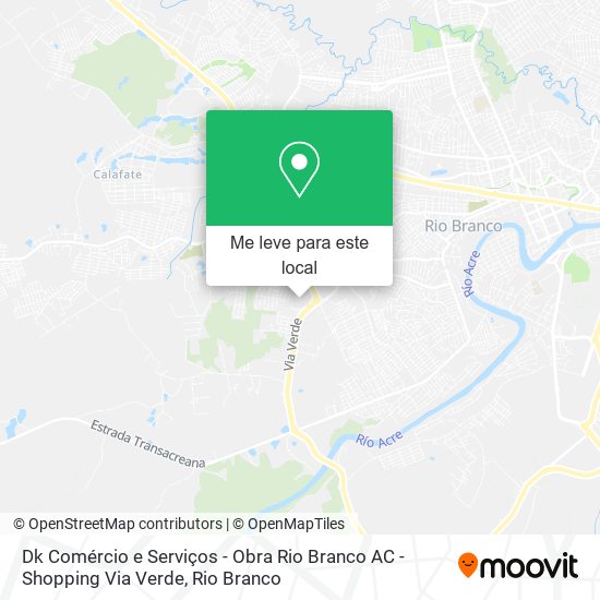 Dk Comércio e Serviços - Obra Rio Branco AC - Shopping Via Verde mapa