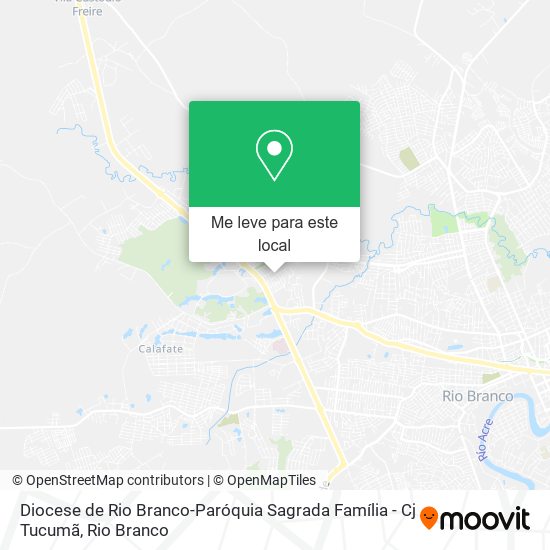 Diocese de Rio Branco-Paróquia Sagrada Família - Cj Tucumã mapa